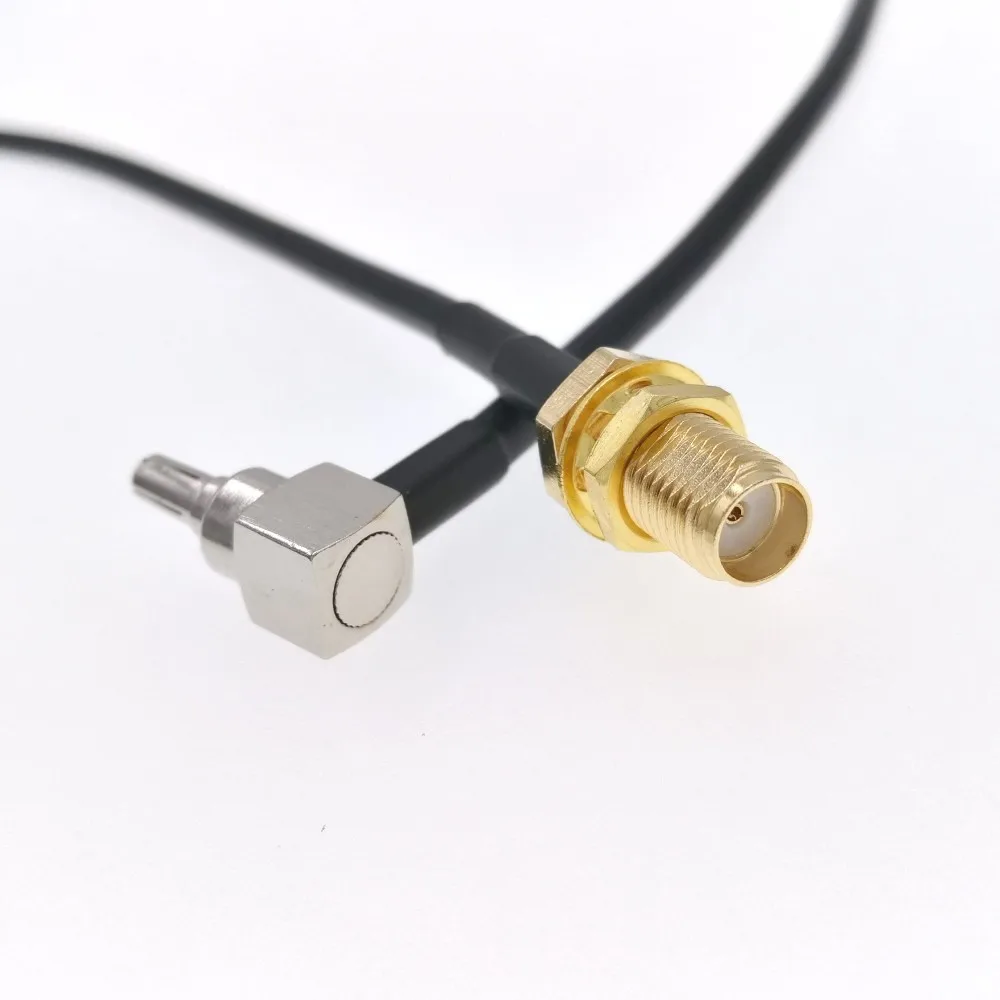 Оптовая продажа 100 шт. Штекерный разъем CRC9 под прямым углом к гнезду SMA RG174 RF