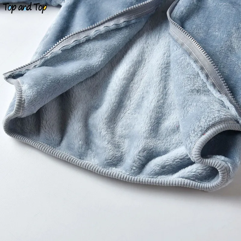 Top and Autumn Winter Cute Baby Kids Boys Girls Fannel Jacket Coat Toddler Zipper Plush Casual Outerwear Snowsuit Bebes | Детская одежда