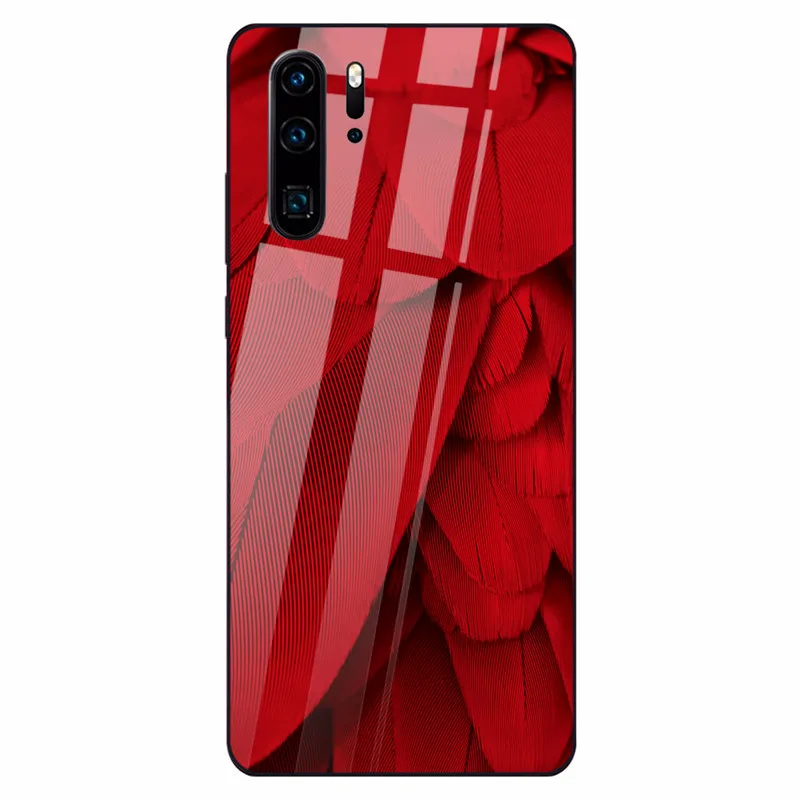 20 Чехол из закаленного стекла для huawei P30 P20 Lite mate 20 Lite перо черный чехол s для huawei Honor 9 10 Lite 8X MAX P Smart Z Nova 3 - Цвет: 20
