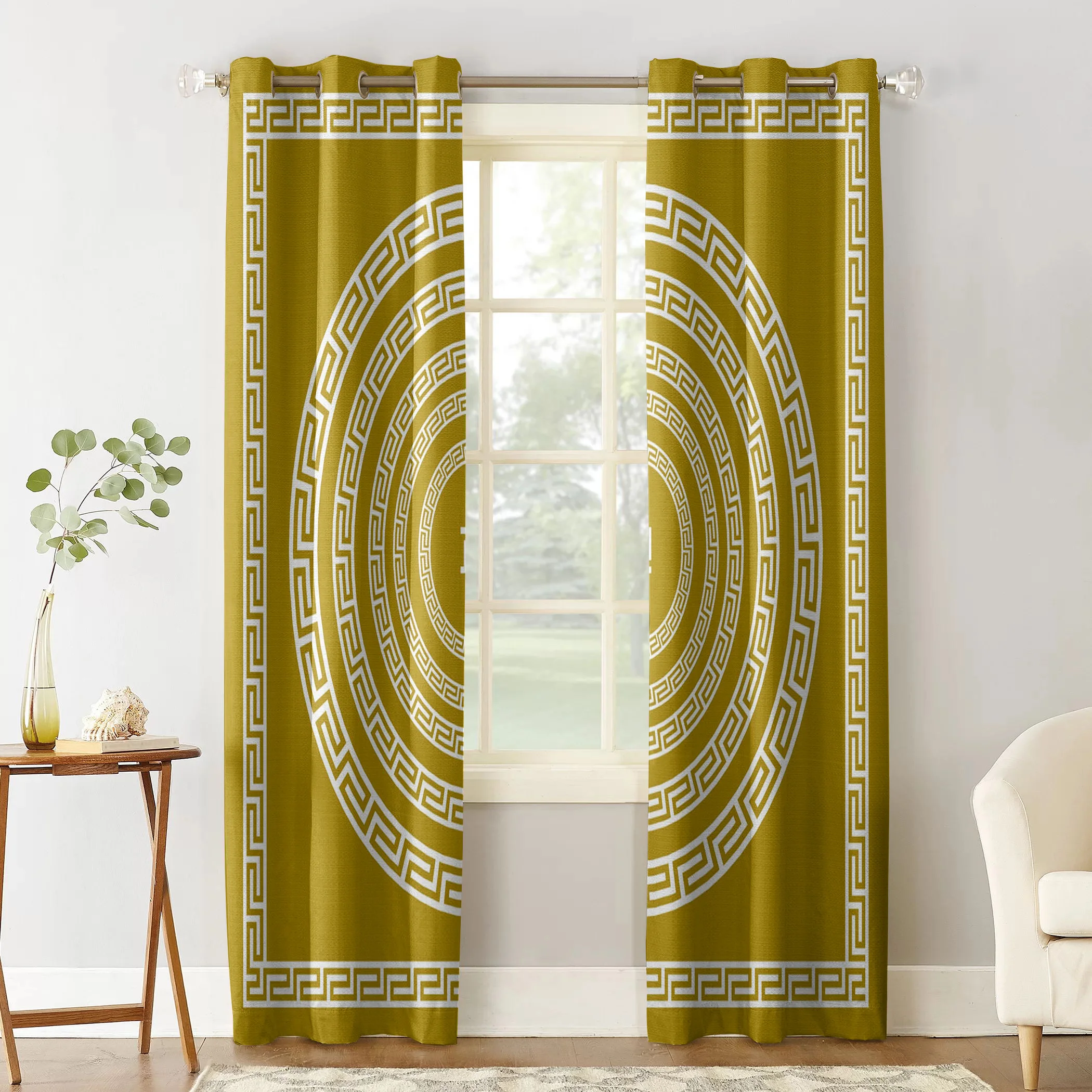 Геометрическая текстура круг Роскошные домашние Шторы Современные товары для