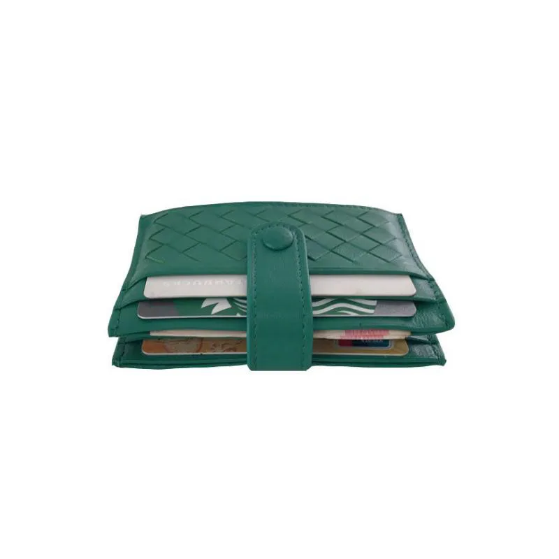 100% гарантированный кошелек из овечьей кожи держатель для карт ручная работа