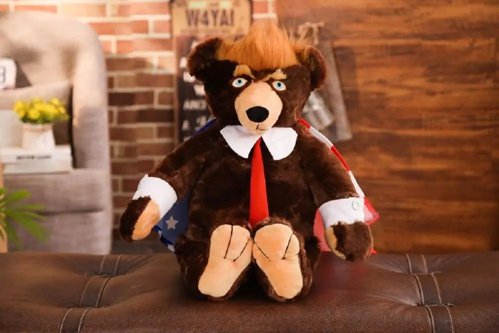 Забавные плюшевые игрушки Дональд Трамп 60 см набивные Trumpy Bear классный президент