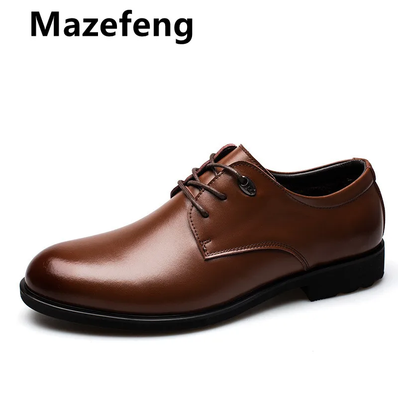 

New Men Dress Shoes High Quality Genuine Leather Formal Shoes Men Big Size 38-44 Oxford Shoes for Men Fashion Office Shoes Men