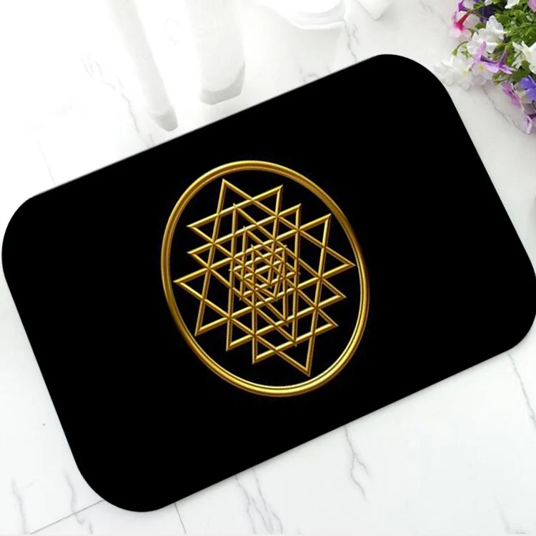 Резиновый коврик для ванной в этническом стиле с изображением татуировок из