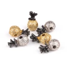 3 цвета, золотой, серебряный цвет, , белый, бусины в виде ананаса, DIY браслет, 3 шт.лот