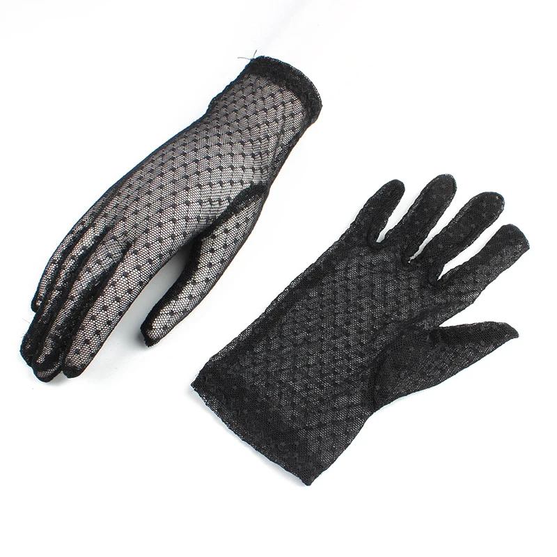 

High Quality Short Etiquette Glove Summer New Women Lady Lace Gloves Wrist Glove Sunscreen Gloves Driving Protection Glove