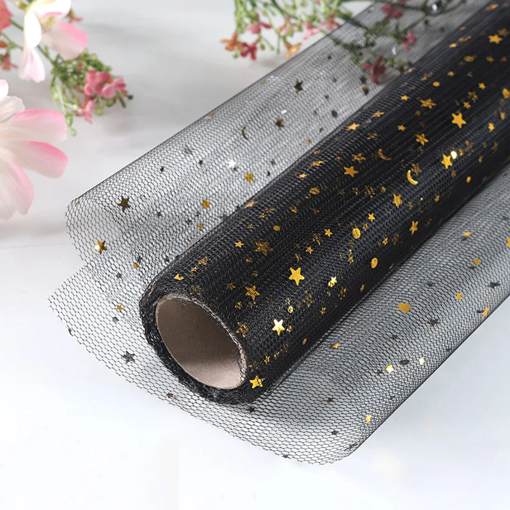 4.5M Korean Flower Wrapping Sequins Mesh Roll - DIY Scrapbook Craft Paper, Gift Wrapping, Florist Supplies, Bouquet Decor Material image 4