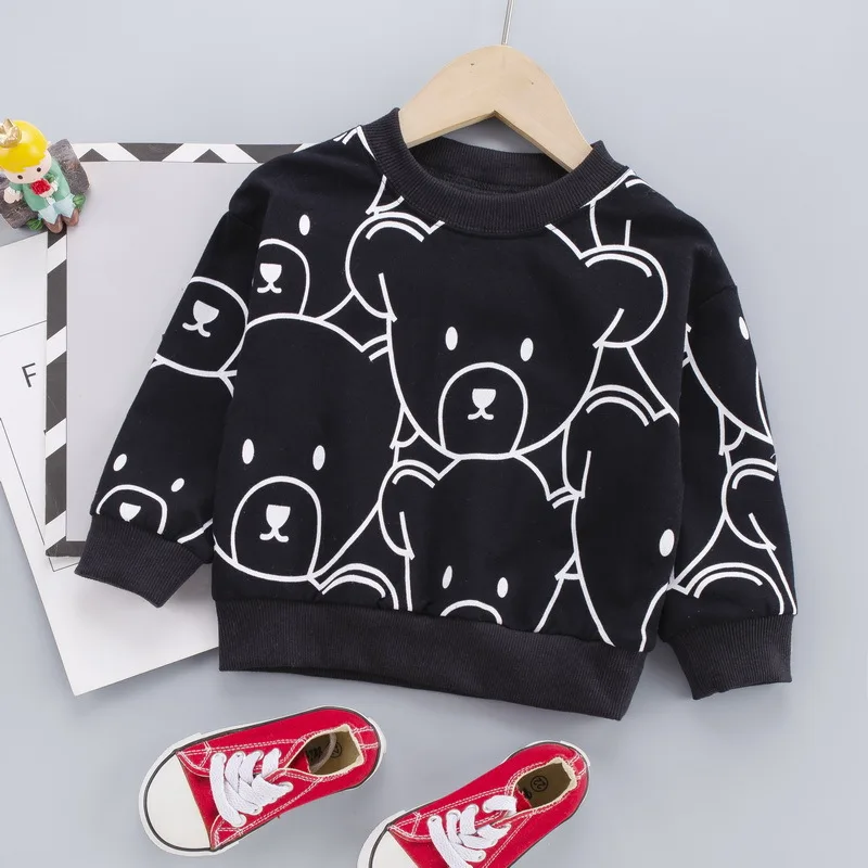 

New 2021 Brand Quality Cotton Sweatshirts Baby Boy Clothes Children Clothing T Shirts Bebe Girls pullover Kids top for 0-5years