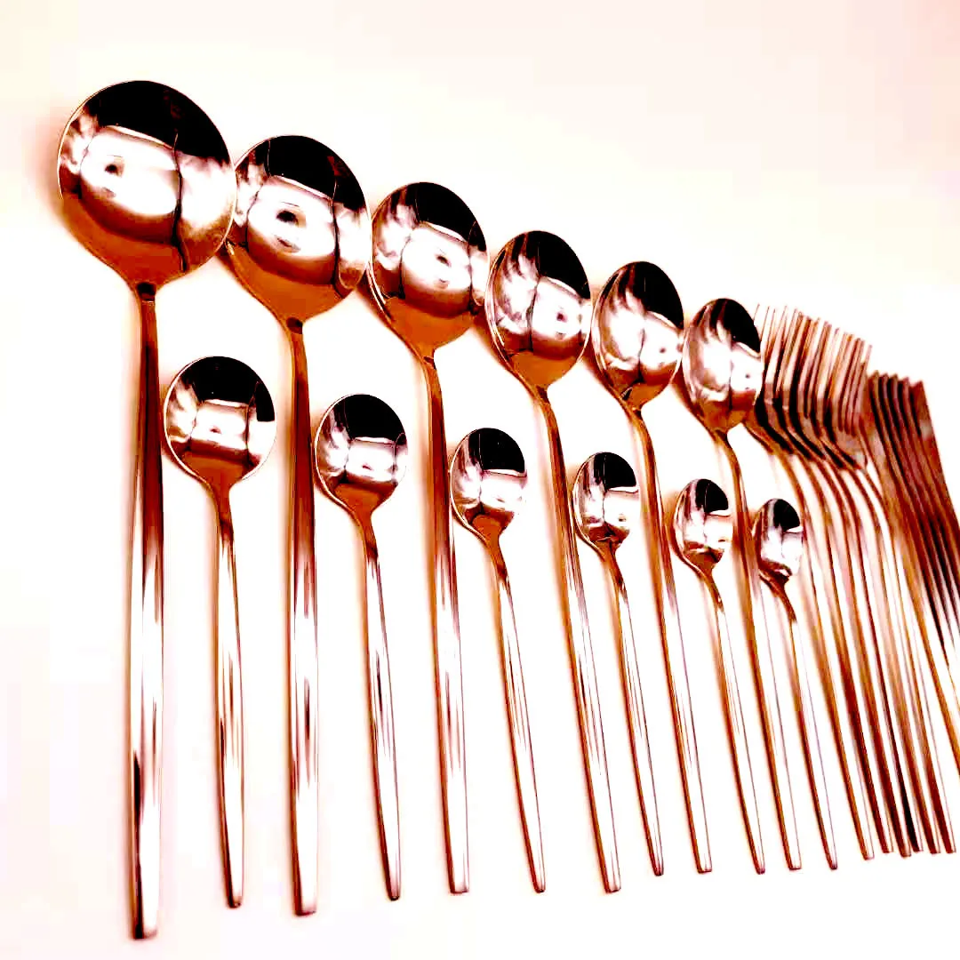 

Dinner 24 Pcs White Gold Cutlery Stainless Steel Gold Cutlery Set Tableware Set Fork Spoon Knife Set Gift Dinnerware Set Box