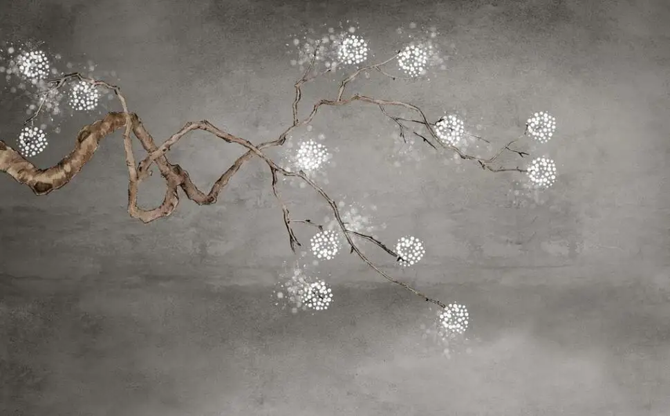 Прямая поставка на заказ 3D обои росписи ручная роспись новый китайский сливовый