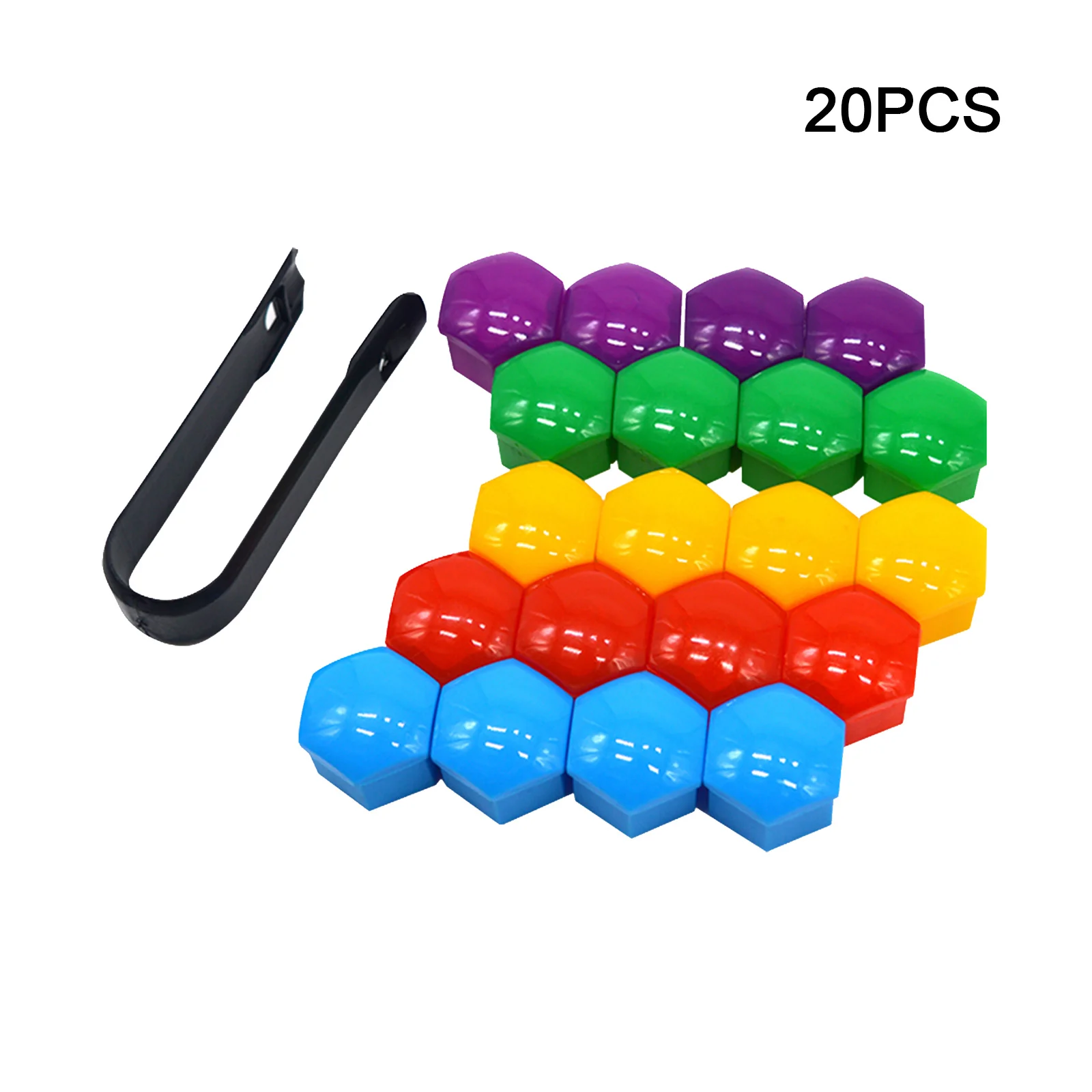 

20pcs17mmWheelNutBoltHeadCoverCapProtectiveBoltCapsExteriorDecorationProtectingBoltRims Auto Tire Accessories