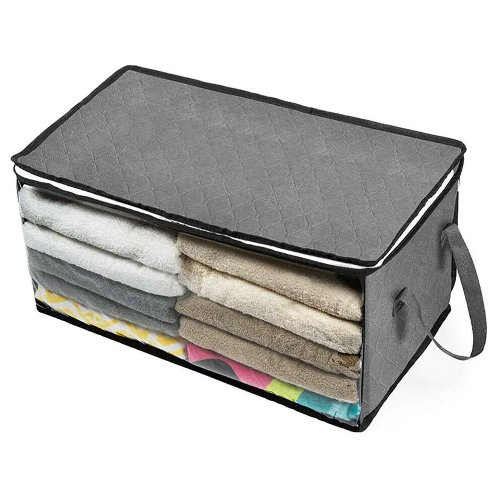 

1PC Foldable Clothes Quilt Storage Bags Blanket Closet Sweater Organizer Box Sorting Pouches Clothes Cabinet Container Home