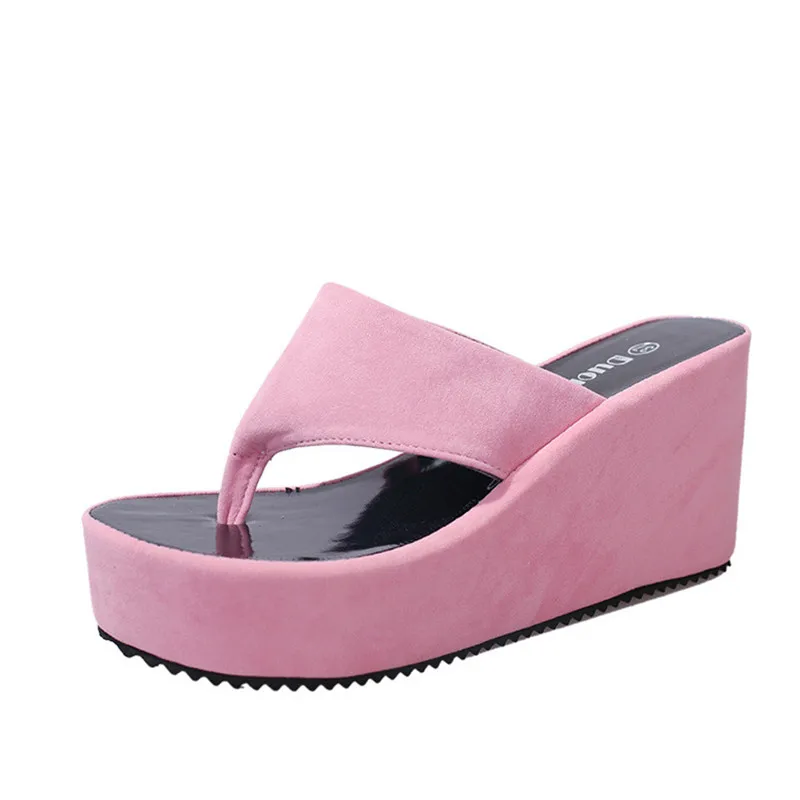 

Women Slippers Fashion New Summer Ladies Casual Sandals Female flip flops Ladies Open Toe High heel Shoes size 35-39wholesale