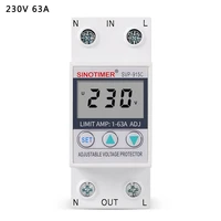 single phase two wire lcd digital display adjustable voltage surge protectors relay with limit current protection
