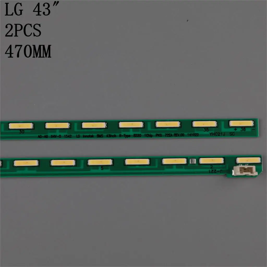 1 kits=2 pcs 36LED LED Backlight strip for LIG 43LF5400 43LF