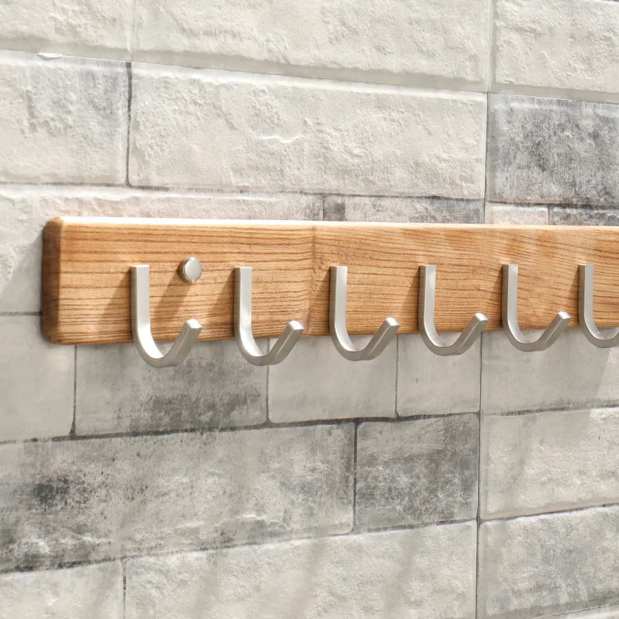 Стойка вешалок для полотенец Настенные деревянные настенные крючки из