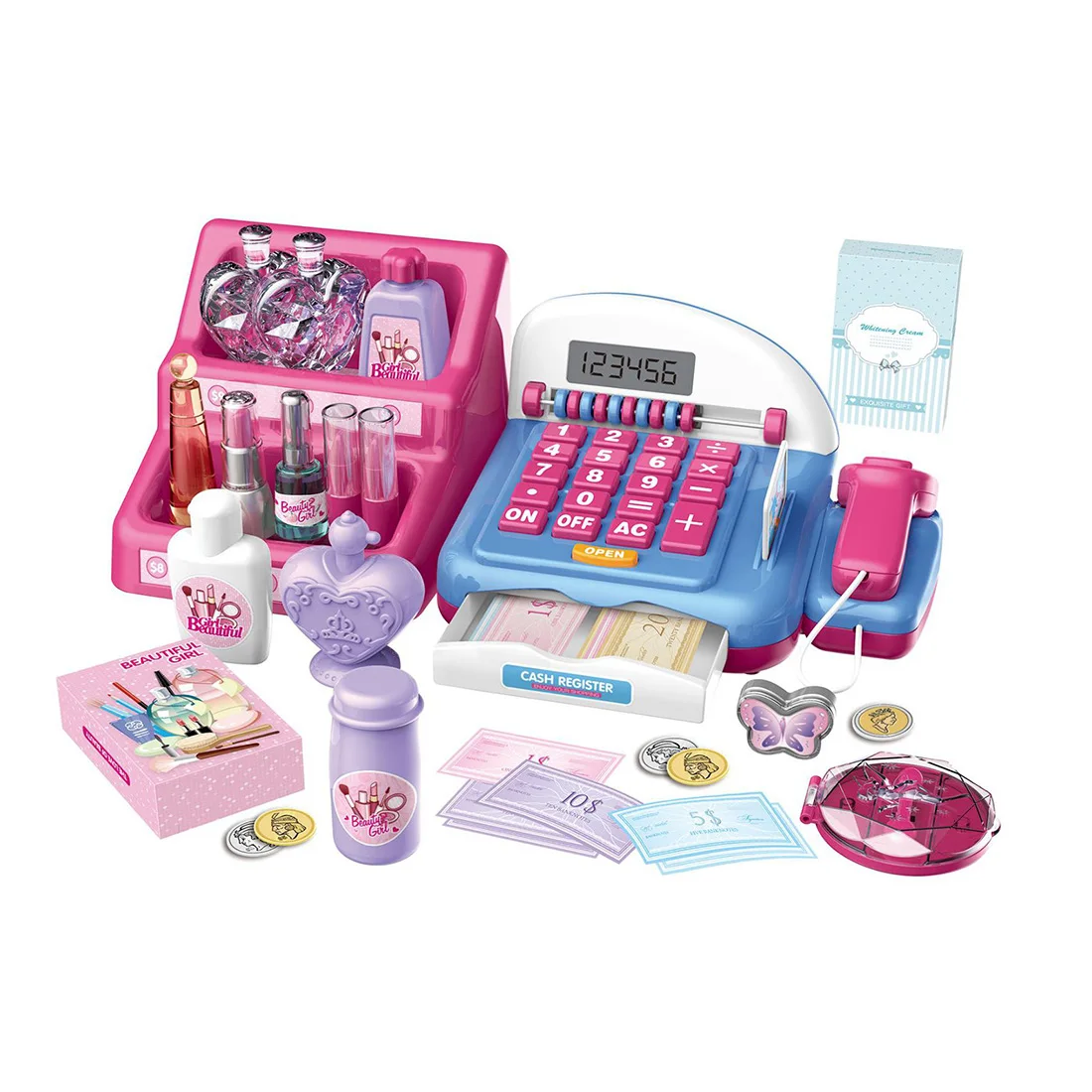 

19 шт Детские ролевые игры макияж Playset моделирование кассовый обучающая игрушка для детей Детский Рождественский подарок на день рождения