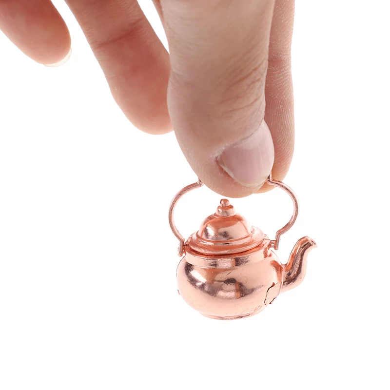 

1/12 Dollhouse Miniature Tea Kettle Pot Pretend Play Furniture Toys For Kitchen Accessory