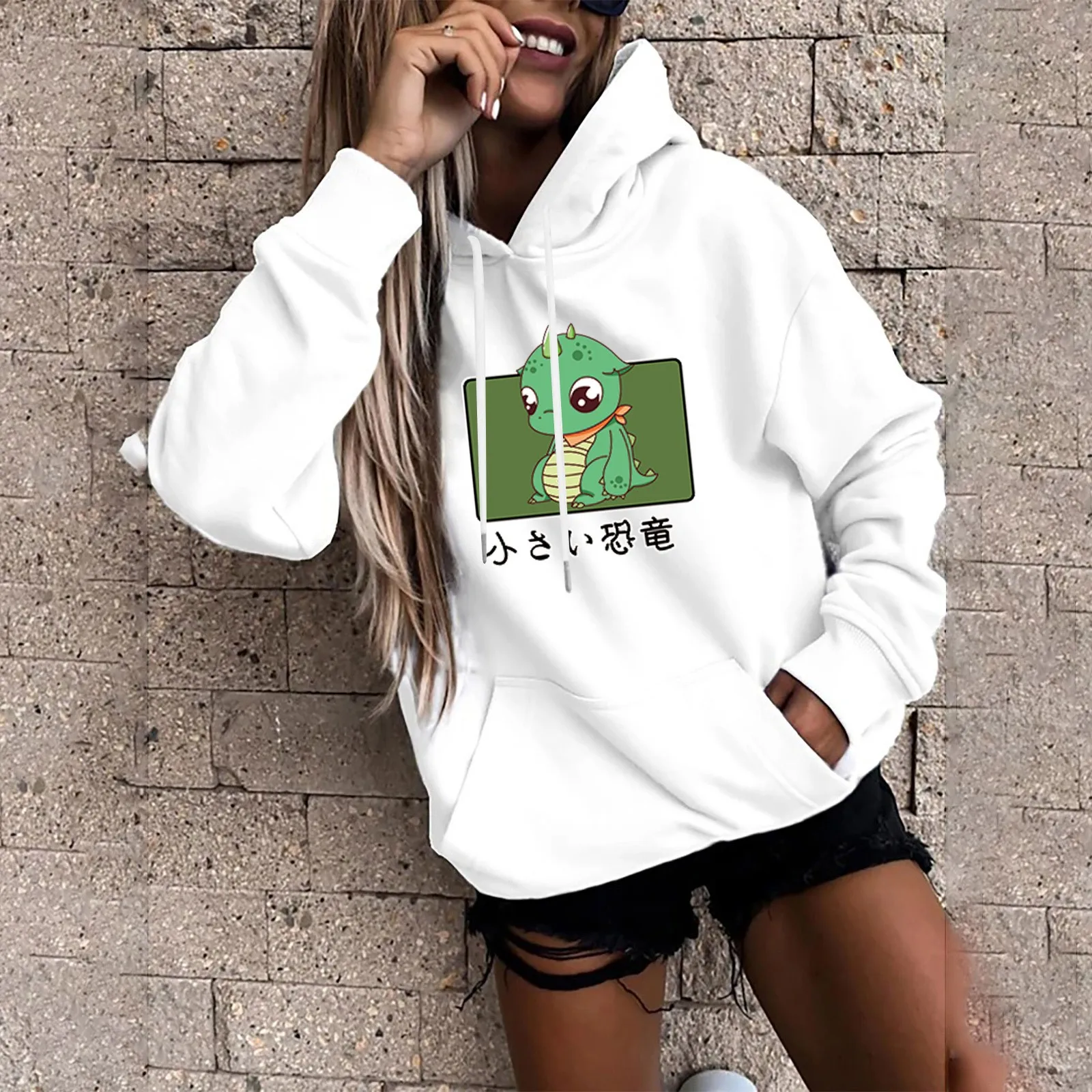 

Oversized Hoodies Women Blouses Women's Fashion Casual Fun Print Hooded Loose Sports Tops Pullover Sweatshirt Girl Casual