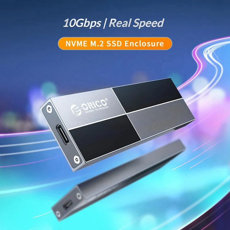 ORICO NVMe M.2 SSD корпус USB3.1 type-C 10 Гбит/с жесткий диск коробка 2 ТБ большой емкости для
