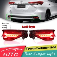 led reflector rear bumper tail light for toyota fortuner 2015 2016 2017 2018 2019 2020 driving stop brake lamp audi style