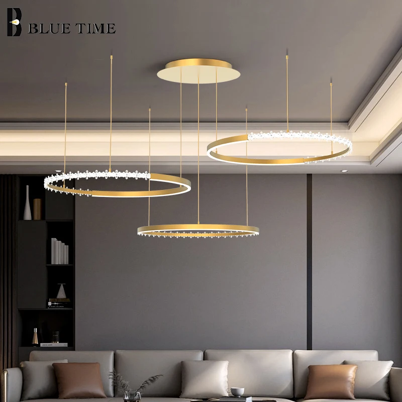 

Creativity Led Chandelier Light Modern Circle Led Chandelier Lamp For Living Room Bedroom Dining Room Led Luminaires 110v 220v