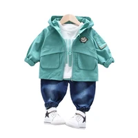 new autumn baby boys girls clothes children sports hooded jacket t shirt pants 3pcssets toddler casual clothing kids tracksuits