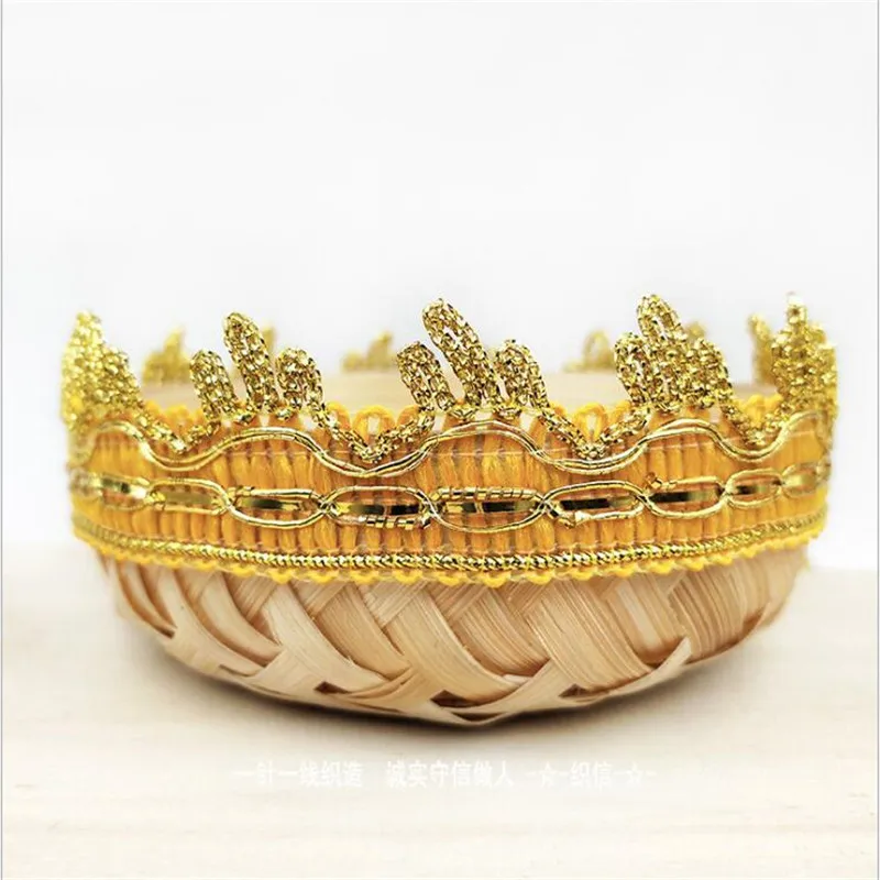 Лента для обрезки золотого кружева 3 см 5 ярдов в партии лента свадебного костюма