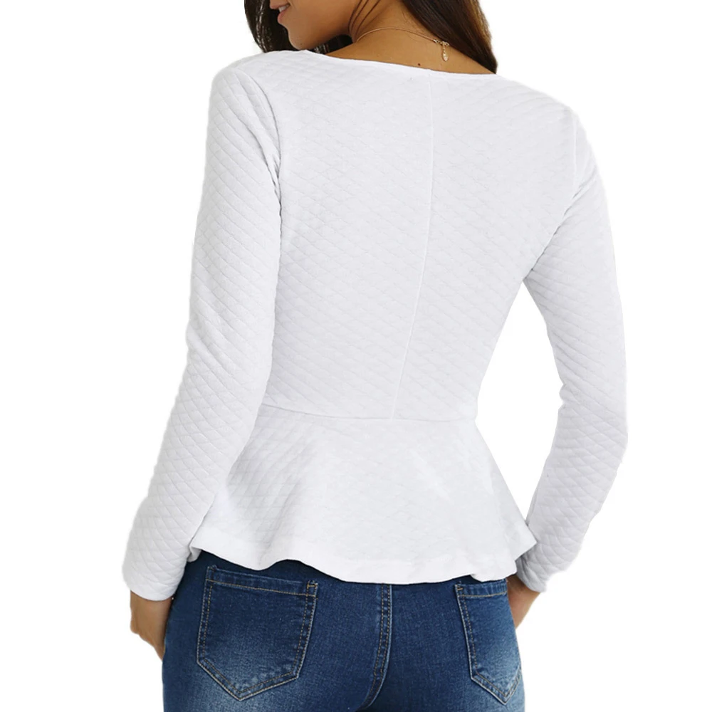 Осенняя Женская куртка однотонная короткая на молнии с V образным вырезом и