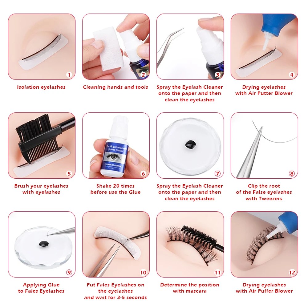 22 шт./компл. набор для наращивания ресниц специальный прививки салона красоты без