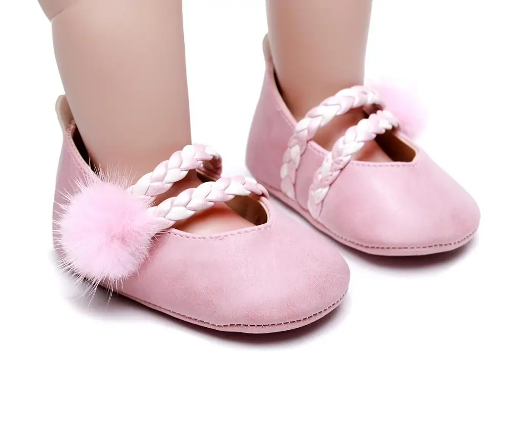 

2020 Hot Sell Toddler Baby Girl Shoes Hairball Band Newborn Walking Shoes Baby princess Shoes Leisure First Walk Shoes Summer