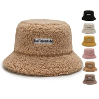 2021 winter women hat warm bucket hat women faux lamb wool hats for women outdoor bob panama bob fisherman gorros plush caps