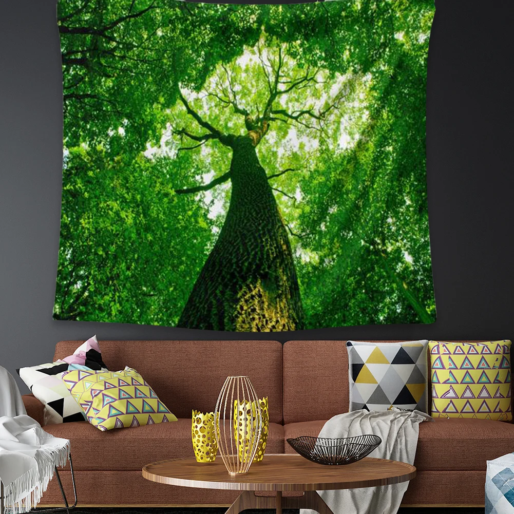 

Настенный гобелен с принтом зеленого дерева, туристический матрас для кемпинга, коврик для сна, гобелен, подарок на новоселье, изысканная ис...
