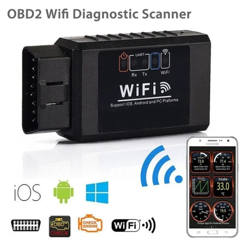 Автомобильный детектор неисправностей поддерживает протокол OBD2 для IOS Android Apple Mini