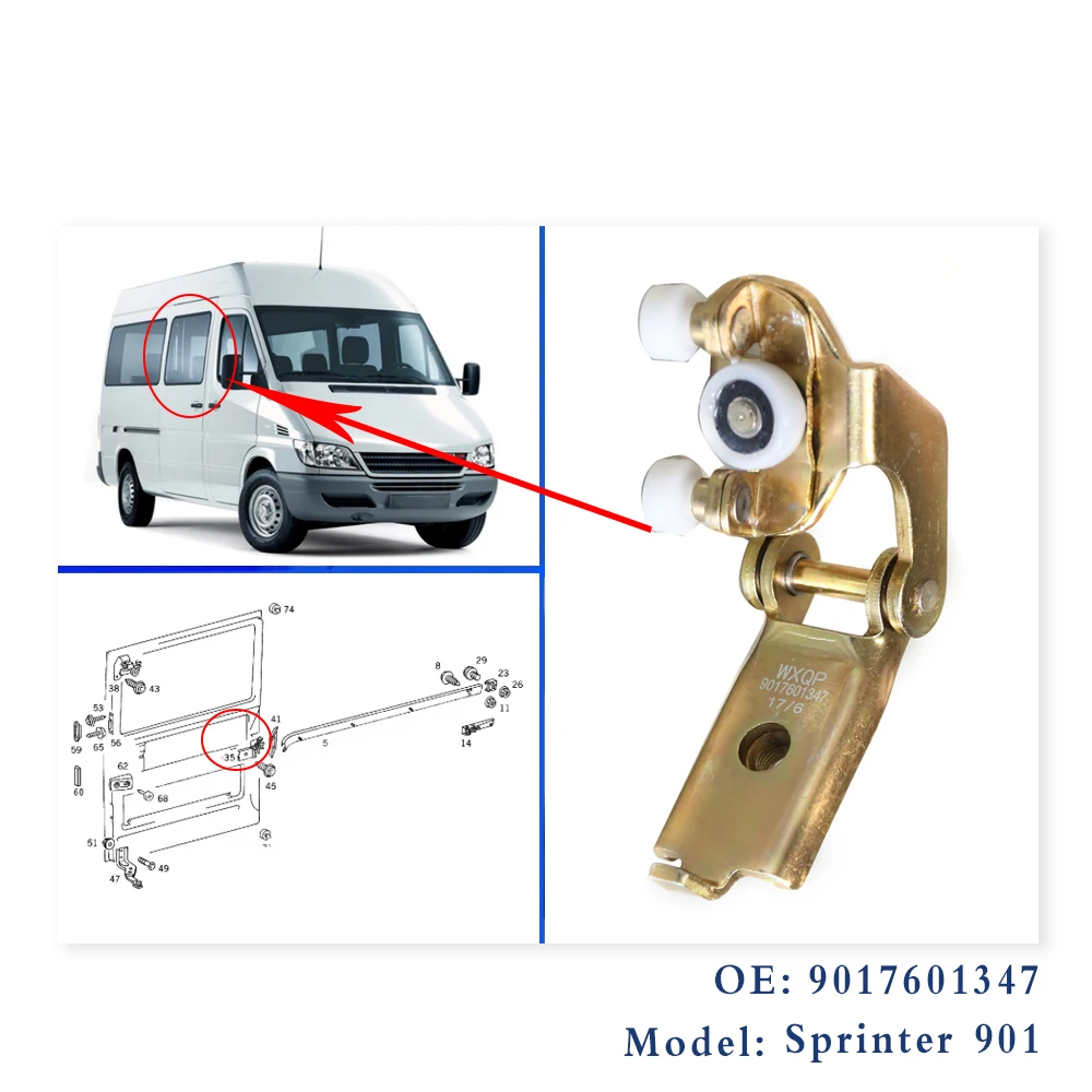 

Ролик петли для раздвижных дверей, подходит для merc sprinter 1995-2006, 9017601347, 5103590AA, 1 лот