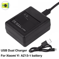 charger for xiaomi yi battery yi li ion az13 1 batteries usb 2 sides charger for xiaoyi xiao mi yi action camera accessories