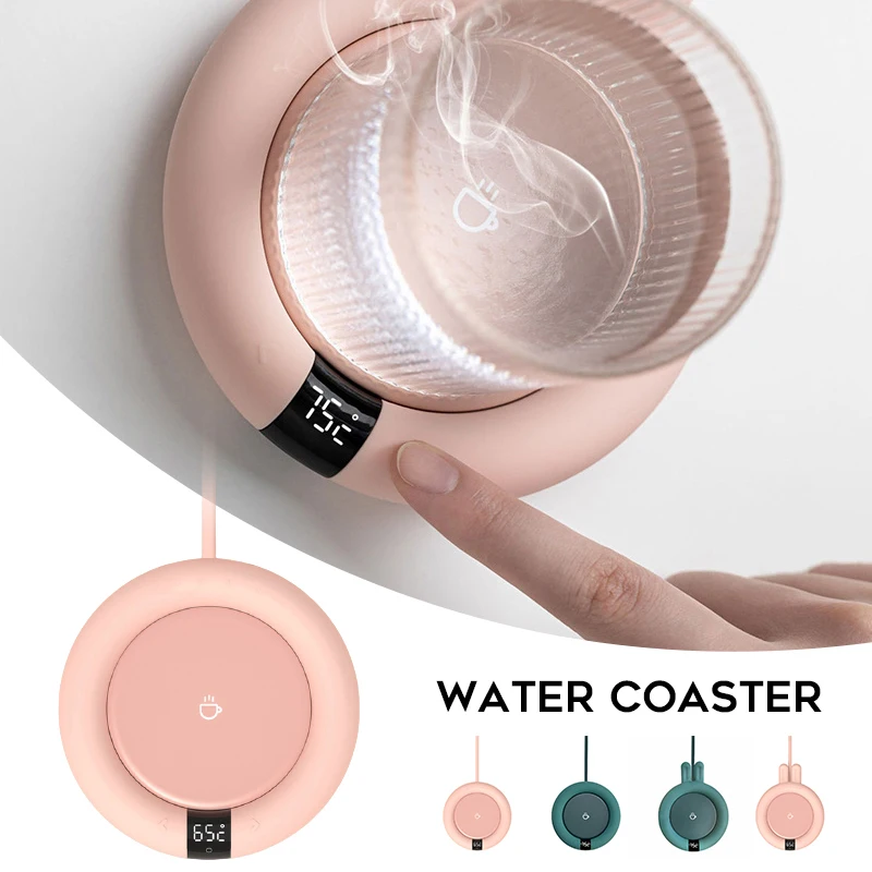 

Hot Sale Mug Warmer for Home Office Desk Use Electric Beverage Cup Warmer Heating Coasters 3 Level Adjustable Coaster Drinkware