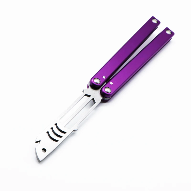 purple mako Бабочка нож для тренера Triton mako 440 лезвие алюминиевая ручка jilt нож не острый охотничий нож складной карманный нож - Цвет: purple mako
