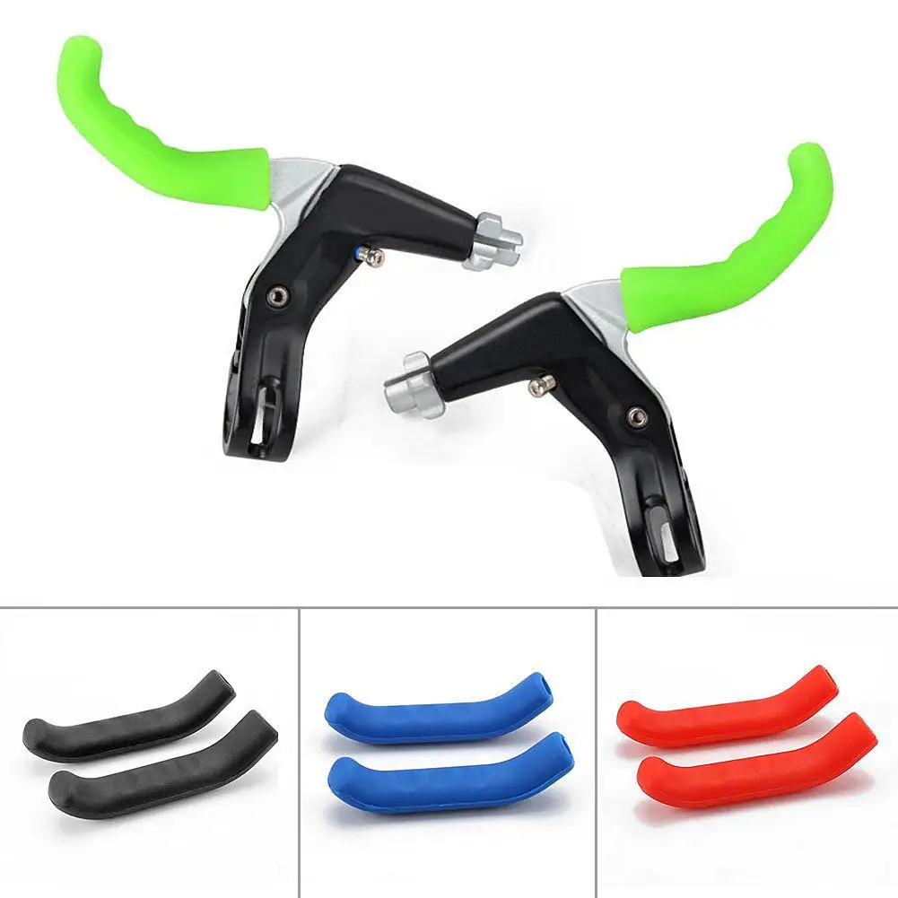 7 Colors Mountain Road Folding Fixed Gear Bike Bicycle V Brake Hand Levers silicone Silica gel protector sleeves cover | Спорт и