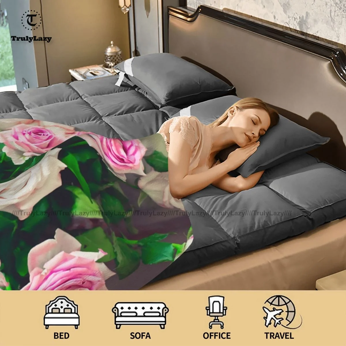 

Lilac Blanket Fleece Summer Round Blanket Soft Fashion Fluffy Bedspread