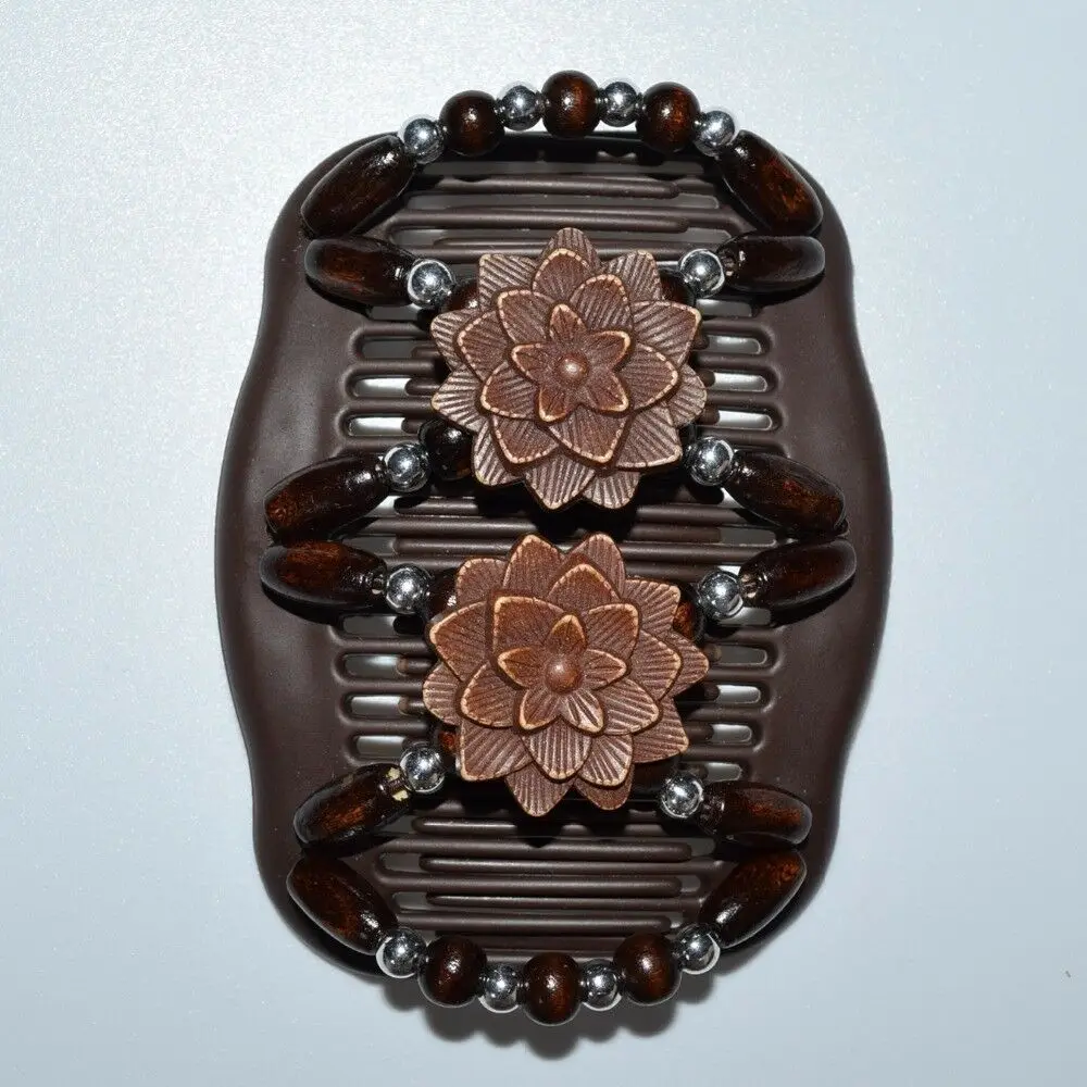 Расческа для волос эластичная с бусинами бабочками 1 шт.| |