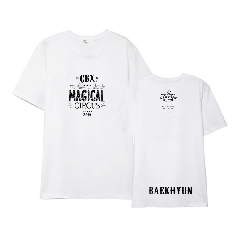 Mainlead EXO CBX волшебный цирк концерт Xiumin Baekhyun Chen футболки повседневные свободные