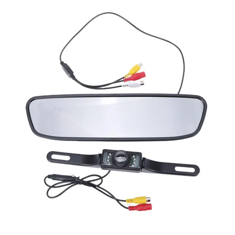 4 3 дюймов зеркало заднего вида автомобиля монитор видео авто парковка помощь
