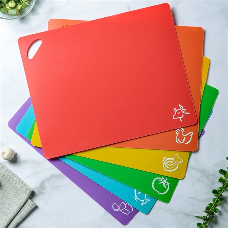 6 шт. ультратонкие Разделочные Блоки пластиковая кухонная разделочная доска