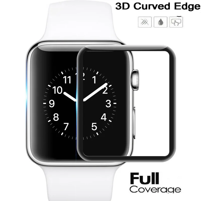 3D полноэкранная изогнутая пленка для Apple Watch 5 HD защитная из закаленного стекла