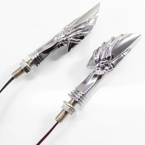 Пара указателей поворота с черепом универсальный указатель для мотоцикла Harley Honda