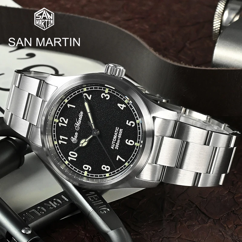 

San Martin Diver Luxury Automatic Movement Men Watch 316L steel 200m Waterproof Automatic Mechanical Watch BGW-9 +C3 Luminous