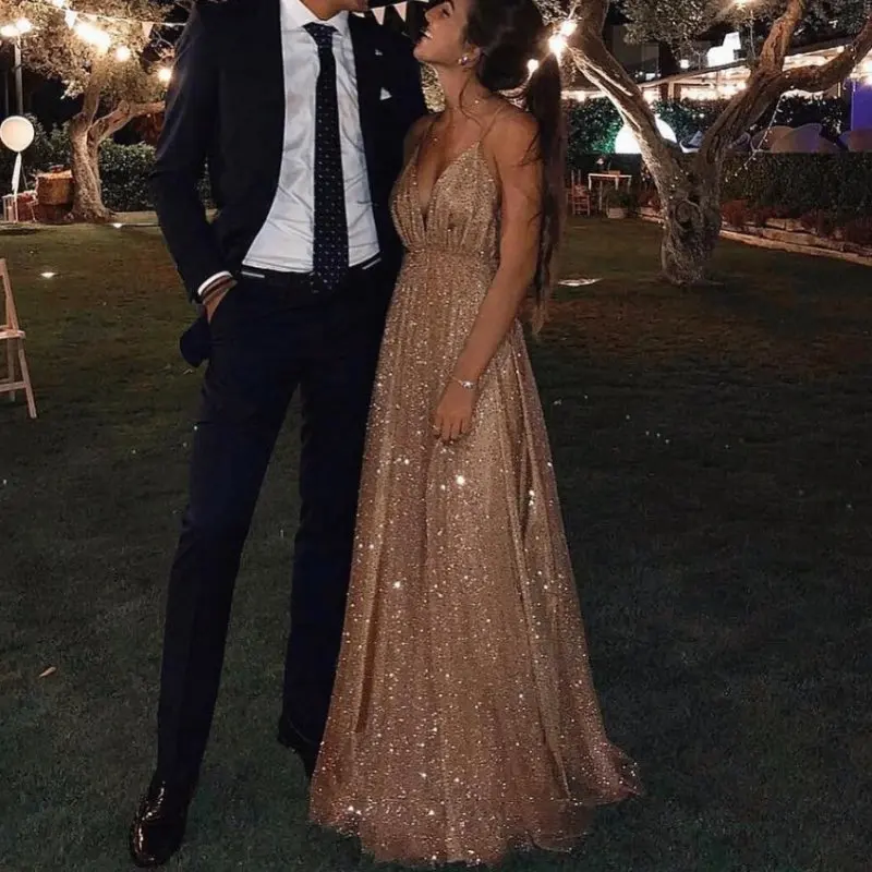 NBS046 шикарное красивое вечернее платье цвета шампанского очаровательное