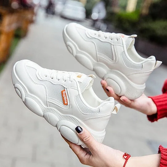 Кроссовки женские на платформе Вулканизированная подошва Повседневная модная