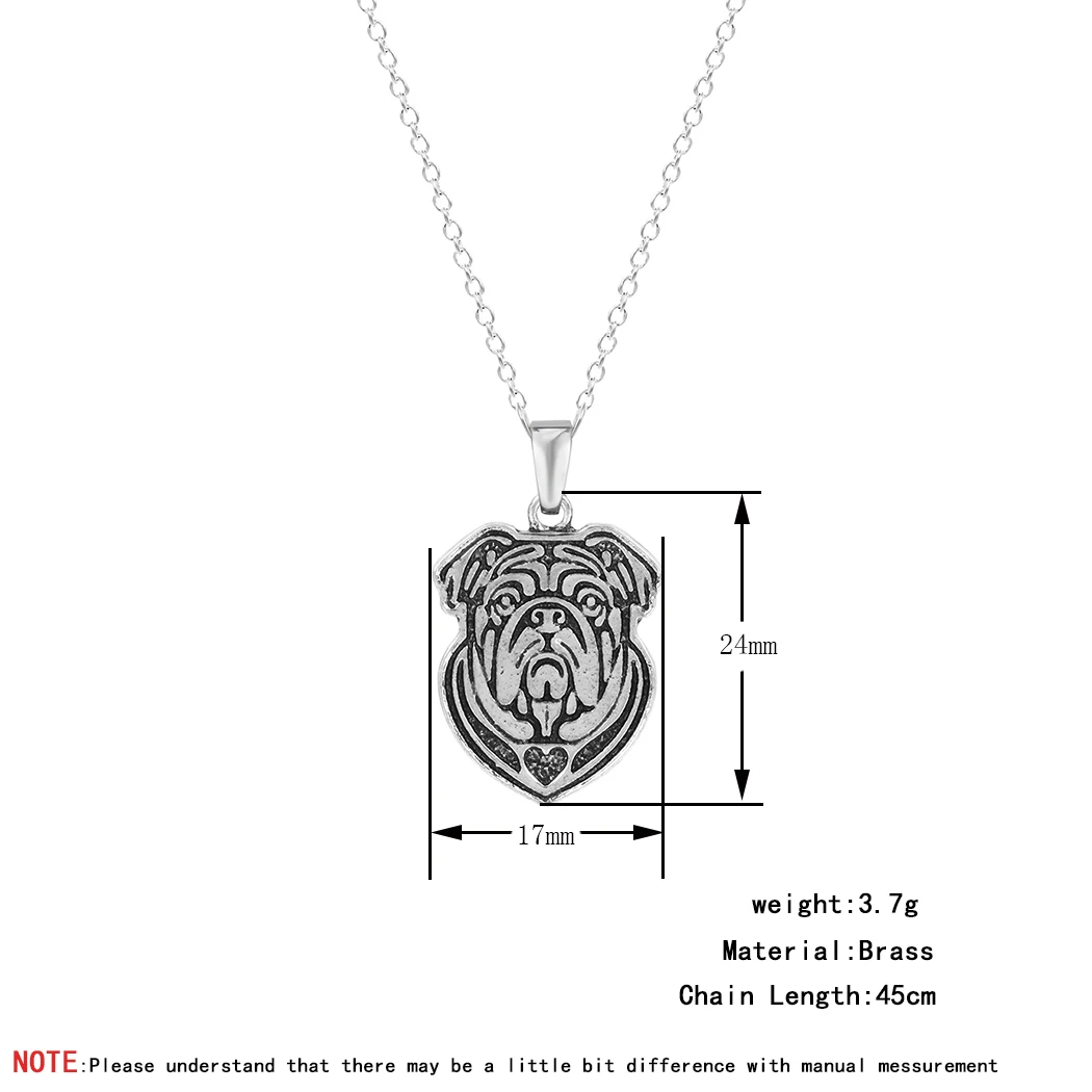 Ожерелье Kinitial в виде английского бульдога подарки для женщин любителей собак